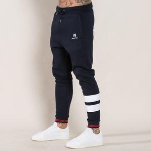 Traje de jogging para hombre, costilla personalizada con panel blanco, azul marino, fabricación por Hawk Eye Co. (se acepta PayPal) - Product Image 3