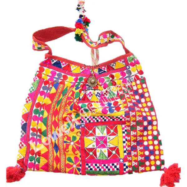 ヴィンテージ刺繍バッグ部族ボヘミアンインドハンドバッグ手工芸品バッグ