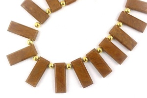 Pierre précieuse Mookite jaspe en forme de Rectangle, perles de Briolette de haute qualité, fabrication de bijoux, vente en gros - Product Image 2