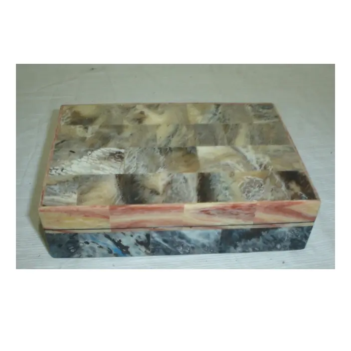 Antique Resin Box Trang Trí Nội Thất Phụ Kiện Bằng Gỗ Resin Gỗ Hình Chữ Nhật Đồ Trang Sức Chủ Để Bán Tùy Chỉnh