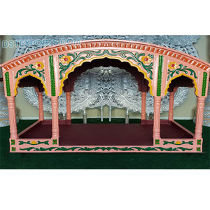 Doli de Estilo Tradicional para Bodas Indias, Palki para Entrada de la Novia, Hermoso Doli/Palki de Madera Tallado a Mano - Product Image 1