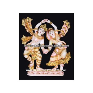 Makrana Marble Dancing Radha Krishna Statue - Product Image 1