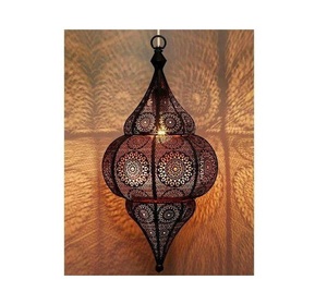 Lampe marocaine suspendue en laiton belle lanterne pour la décoration de la maison décoration de bureau décoration de mariage - Product Image 5
