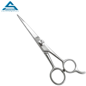 2025 gran oferta tijeras de peluquería profesionales 5,5 pulgadas tijeras de afeitar de salón hoja curva peluquero recto 6 pulgadas tijeras de afeitar - Product Image 1