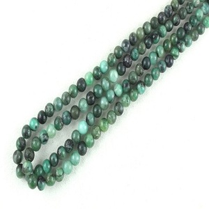 Cuentas de piedras preciosas de Esmeralda verde Natural suave grado AAA 4-6mm collar hecho a mano DIY colgante de bebé joyería certificada por terceros - Product Image 6