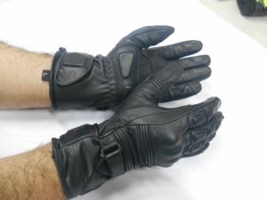 Gants de course en cuir de vachette véritable pour hommes, cousus à l'envers, avec protection de l'écran tactile de la moto. - Product Image 2