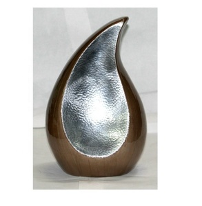 โกศบรรจุอัฐิทรงหยดน้ำ สไตล์อเมริกัน ทำจากอะลูมิเนียม สีน้ำตาลอ่อน สำหรับผู้ใหญ่และสัตว์เลี้ยง - Product Image 2