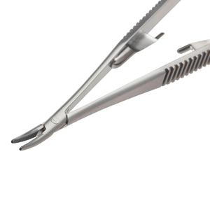 Castroviejo 14cm porte-aiguille dentelé pince dentaire droite en acier inoxydable pointe en carbure de tungstène mécanisme de verrouillage chirurgical - Product Image 3