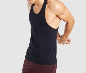 Débardeur Stringer noir de qualité supérieure | Vêtements d'entraînement pour hommes élégants et durables - Product Image 1