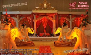 Mariage indien traditionnel Radha Krishan Mandap ancien Mandap décor gros mariages indiens Radha Krishana Statue Mandap USA - Product Image 5