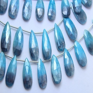 Perles à facettes naturelles en pierre de lune bio 8mm en forme de poire perles de pierres précieuses en vrac pour la fabrication de bijoux perles de pierre sur brin - Product Image 2