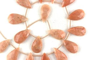 Bricolage fait à la main en forme de poire à facettes pomme naturelle corail jaspe perles de pierres précieuses qualité impressionnante bijoux en pierre en vrac pour la fabrication - Product Image 2