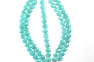 Amazonite naturelle pierres précieuses facettes en forme de pièce de monnaie perles briolette bonne qualité belle fabrication de bijoux en gros - Product Image 3