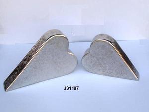 งานฝีมือโลหะตกแต่งคริสต์มาสรูปหัวใจทำจากอลูมิเนียมชุบนิกเกิลสำหรับตกแต่งบ้าน - Product Image 5