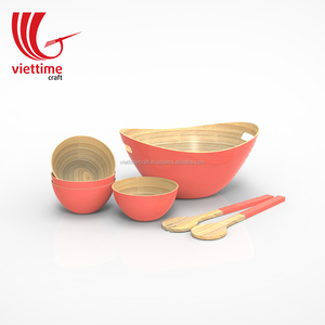 Nuestro diseño único vietnamita fruta de bambú tazón de ensalada de Vietnam venta al por mayor - Product Image 4