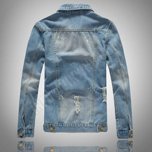 Blouson en Jean bleu à manches longues pour homme, vêtement d'extérieur pour camionneur, à la mode, Sport Cool Moto, - Product Image 6