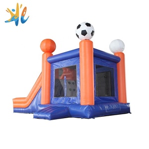 Precio de fábrica casa saltando de fútbol inflable de diapositivas combo - Product Image 4