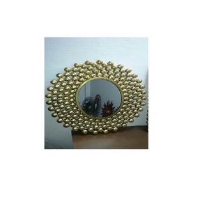 Espejo de pared de color dorado de diseño vintage espejo de pared de forma redonda decorativo para el hogar diseño admirable accesorios de baño para la venta - Product Image 1