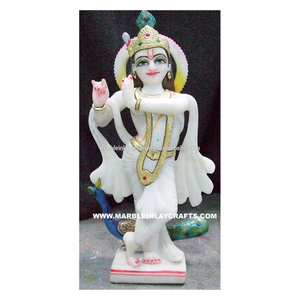 White Marble Krishna Murti - Product Image 1
