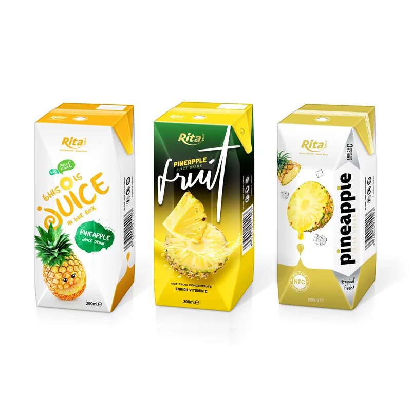 100% Puur Natuurlijke Ananas Sap Drinken Fabricage Private Label Vruchtensappen