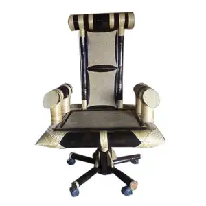 Antiken Design Swivel Büro Stuhl Mit Hoch Zurück Unterstützung Und Bequeme Armlehne Gaming Bambus Mesh Stühle