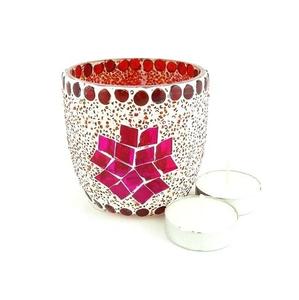 Candelabros de vidrio de mosaico votivo para bodas, decoración de luz de té de San Valentín de Navidad para centro de mesa y decoraciones de fiesta - Product Image 3