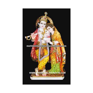 Statue de Lord Radha Krishna en marbre - Product Image 1