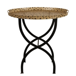 Leopard Top Iron <b>Side</b> <b>Table</b> - Product Image 1