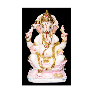 Statue du dieu Ganesha en marbre - Product Image 1