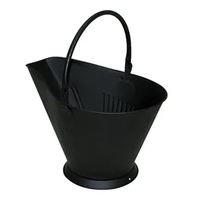 New Home And Garden Decorative Metal Iron Galvanized Round Shaped Tin Green Powder Coated Flower Bucket Planter Pot