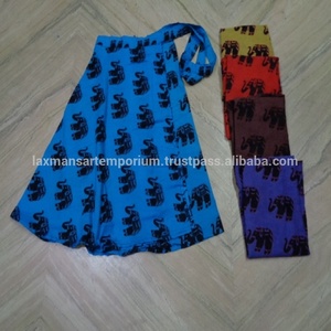 กระโปรงผ้าฝ้ายพิมพ์ลายช้างสำหรับผู้หญิง2025ใหม่แฟชั่นฤดูร้อนจากอินเดีย - Product Image 1