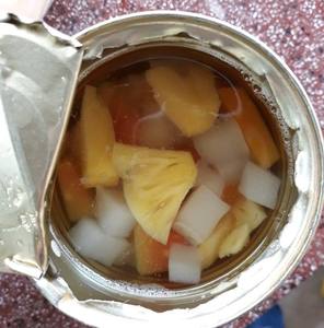 ค็อกเทลผลไม้เขตร้อนกระป๋อง/ผลไม้รวมผสมวุ้นมะพร้าวในน้ำเชื่อมบางๆ - Product Image 5