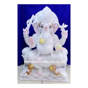 Estatua de Mármol del Dios Ganesha - Product Image 1