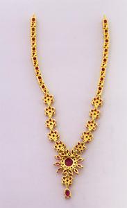 Conjunto de pendientes, colgantes y collar, joyería, bañado en Oro rubí, increíble, 32gm A + - Product Image 4