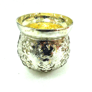 Portavelas de cristal votivo de mercurio plateado para decoración del hogar, soporte para bodas/fiestas - Product Image 3