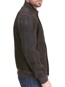 Veste en cuir véritable de style motard pour hommes, confortable, avec fermeture éclair et doublure intérieure pour vêtements de sport d'hiver - Product Image 6