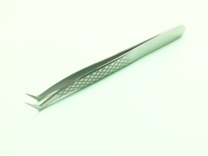 Diamond Grip Personalizable Private Mirror Polish Acero inoxidable sostenible Mega volumen Punta puntiaguda Pinzas de extensión de pestañas - Product Image 3