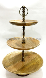 WOODEN DECORATIVE 2 LAYER CAKE STAND WEDDING <b>DECORATION</b> CAKE STAND BIRTHDAY CAKE STAND <b>ANNIVERSARY</b> <b>DECORATION</b> - Product Image 5