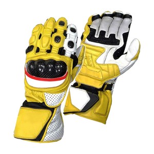 Guantes de carreras de dedo completo de verano de alta calidad nudillo de carbono impermeable motocicleta Motocross deportes cuero transpirable - Product Image 1