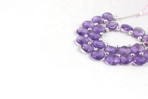 Collar de cuentas de briolette de amatista Rosa Natural, colgante de bebé con forma de corazón facetado de piedras preciosas de alta calidad, venta al por mayor - Product Image 3