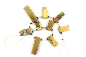 Haute qualité 1 brin naturel Mookite jaspe pierres précieuses à facettes Rectangle forme Briolette perles pour la fabrication de bijoux - Product Image 5