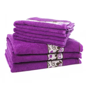 100% Cotton Bath Towel Towels Set Space Customized Gsm Adult Technics Item Time Outdoor Packing Room Pattern Exporter in India.