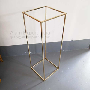 Centro de Mesa de Flores para Boda, Cartón Metálico Dorado - Product Image 4