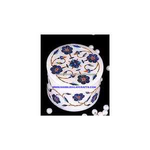 Boîte à pilules ronde en marbre faite à la main pour la décoration de la maison, meilleur article pour toujours - Product Image 1