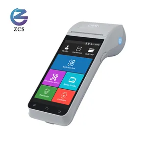 ODM利用可能ZCSZ91 Androidn edc 4gモバイルハンドヘルドトップアップPOSデバイスモバイルPOSシステム (プリンター付き)