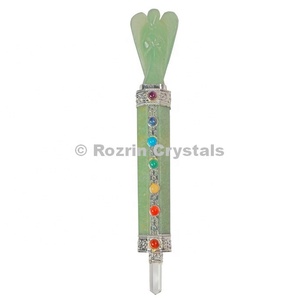 Peach Aventurine Carved Feng Shui <b>Love</b> Healing <b>Wands</b> 5-7 Inches Art Collectible - Product Image 2