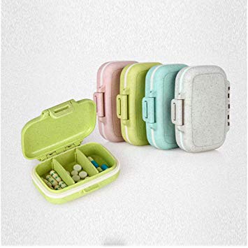 2019 модернизированная маленькая коробка для таблеток, пшеничная солома, материал для защиты окружающей среды, коробка для хранения таблеток