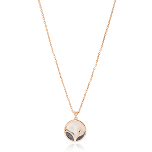 Pendentif rond en émail vente en gros, collier en argent 925 à la mode et élégant, bijoux en argent Sterling faits à la main - Product Image 1
