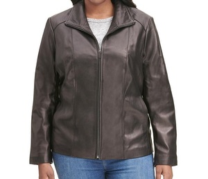 Chaqueta de motorista de cuero para mujer, ropa de calle de alta calidad, ropa de abrigo con ajuste de carreras, cremallera personalizada, moda de cuero Real para mujer - Product Image 2