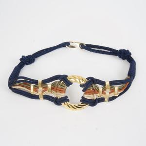 Ceinture en corde avec grande boucle en laiton doré Handmade Happiness - Product Image 1
